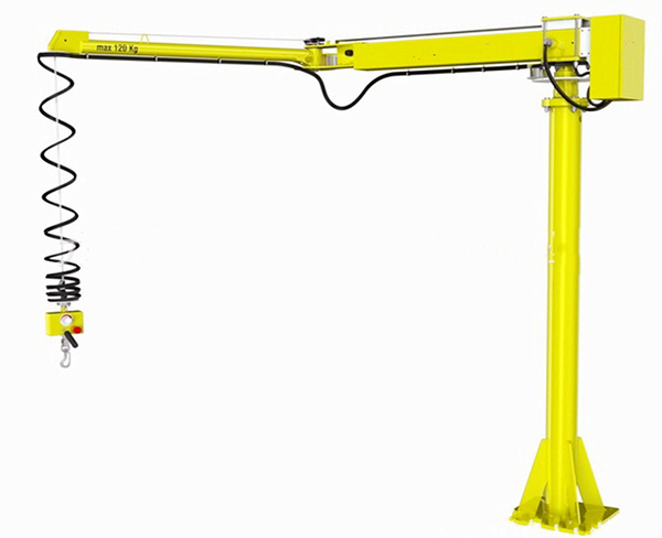 Grúa pluma plegable